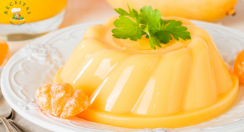 Pudim de Laranja com calda de caramelo e sabor cítrico diferenciado