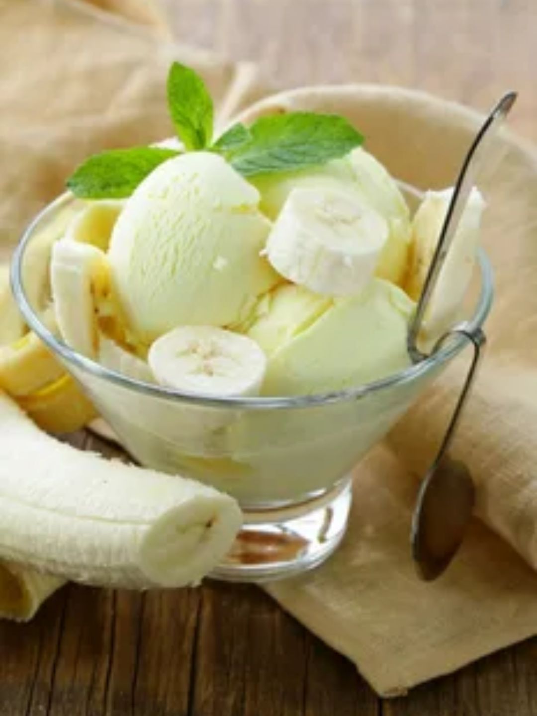 sorvete vegano de banana
