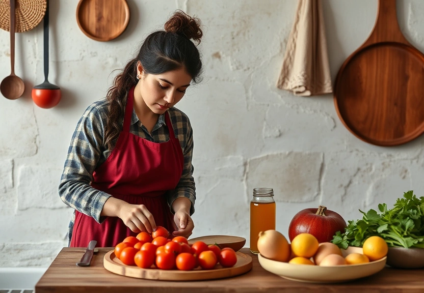 Representação visual de Harmonia na Cozinha: A Arte da Preparação de Refeições da Família Pioche em Fruitland, NM